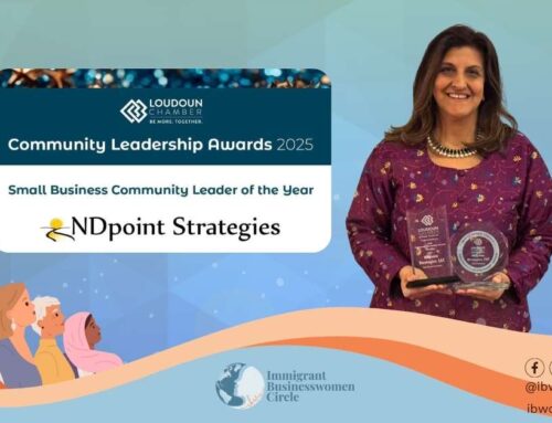 Nikki Daruwala receives the Loudoun Chamber Small Business Community Leadership Award