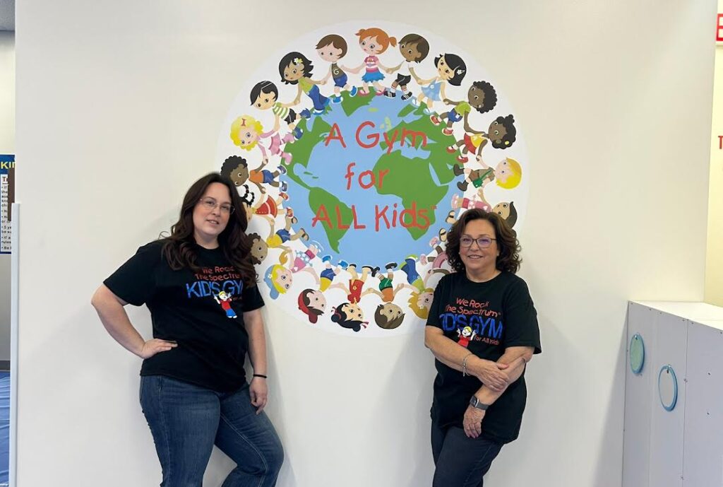 Beatriz McNelly and daughter Eileen Markis at their all inclusive kid's gym "We rock the spectrum Loudoun". Photo courtesy of Ashburn Magazine.