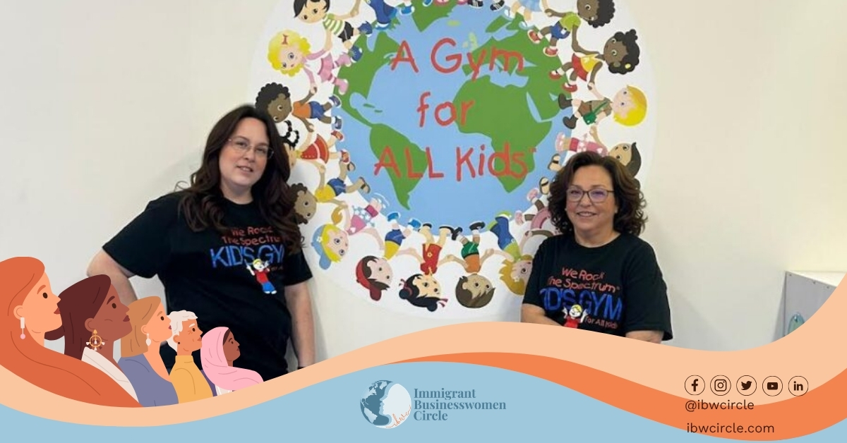 Beatriz McNelly and daughter Eileen Markis at their all inclusive kid's gym "We rock the spectrum Loudoun". Photo courtesy of Ashburn Magazine.